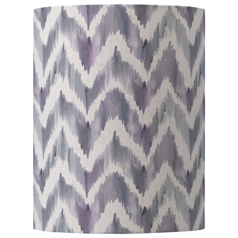 Cotton Round Lamp Shade, Purple, 35cm H x 25cm W x 25cm