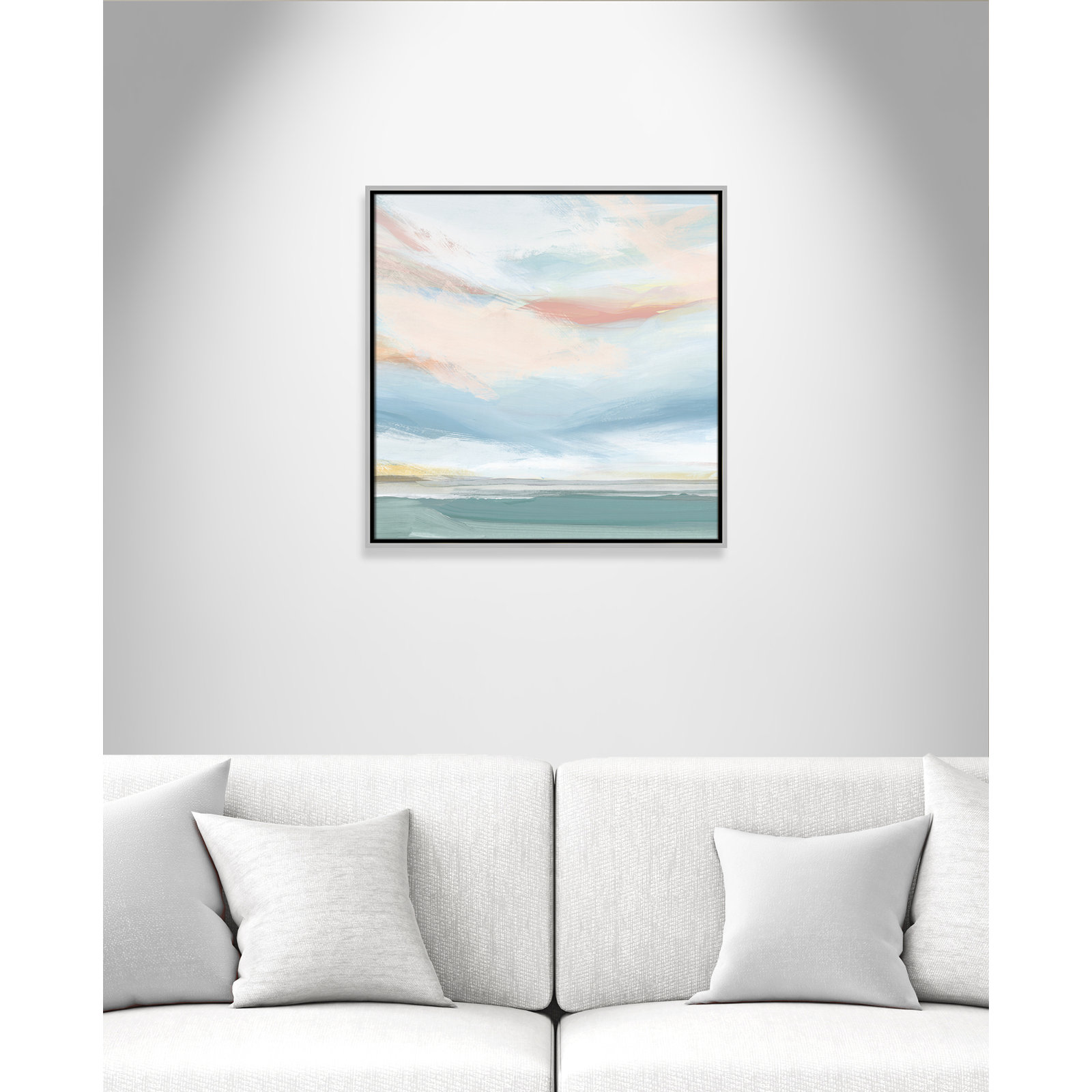 Delphi "Sweetness I" Painting by Isabelle Z, Silver Framed Canvas, 25.5" H x 25.5" W x 2" D