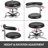 Moctar Backed Adjustable Height Active Stool with Footring and Wheels
