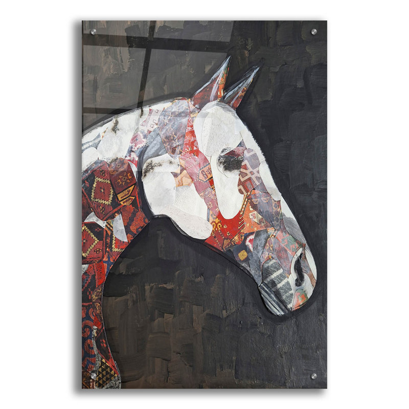 «Wild Appaloosa 2» par Coco Good, art mural en verre acrylique, H 36 po x l 24 po x P 0,2 po
