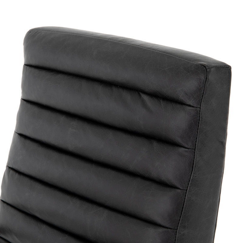 Bryson Leather Swivel Executive Chair, Smoky Black