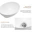 Évier de salle de bain de comptoir ovale en céramique blanc 16 po x 13 po x 5,5 po
