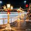 Lampadaire triple autoportant extérieur de 1,8 m, décoration de Noël pour jardin