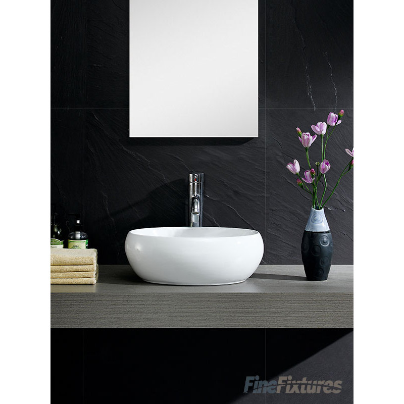 Lavabo de salle de bain circulaire en céramique pour bateau Modern