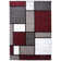 Archeveque Woven Geometric Red/Gray/White Area Rug – Modern, Durable Polypropylene, Medium Pile for Living Room, Bedroom, and Office