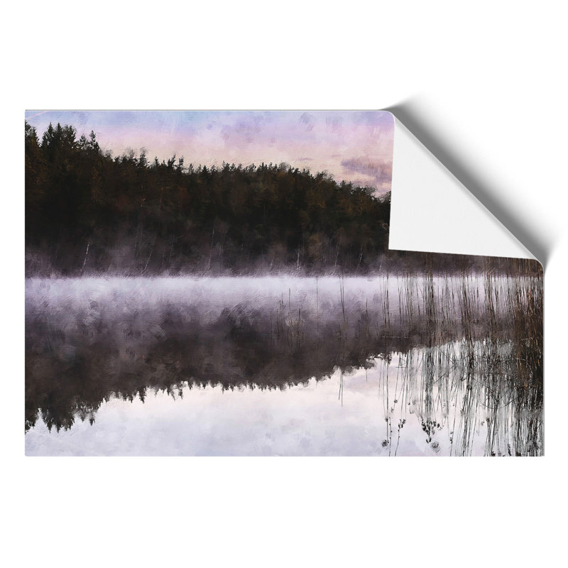 Forest And Lake In Sweden - No Frame Print, 42cm H x 59cm W x 0.1cm D