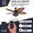 Gulf Harbor Tropical 52" Indoor and Outdoor  Ceiling Fan with Light-1208645498