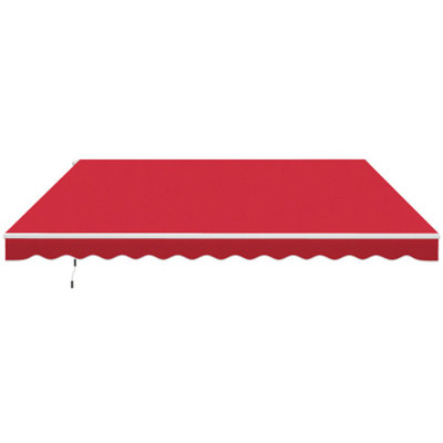 Auvent de patio rétractable avec manivelle manuelle - Tissu résistant aux rayons UV et à l'eau 280 g / m²