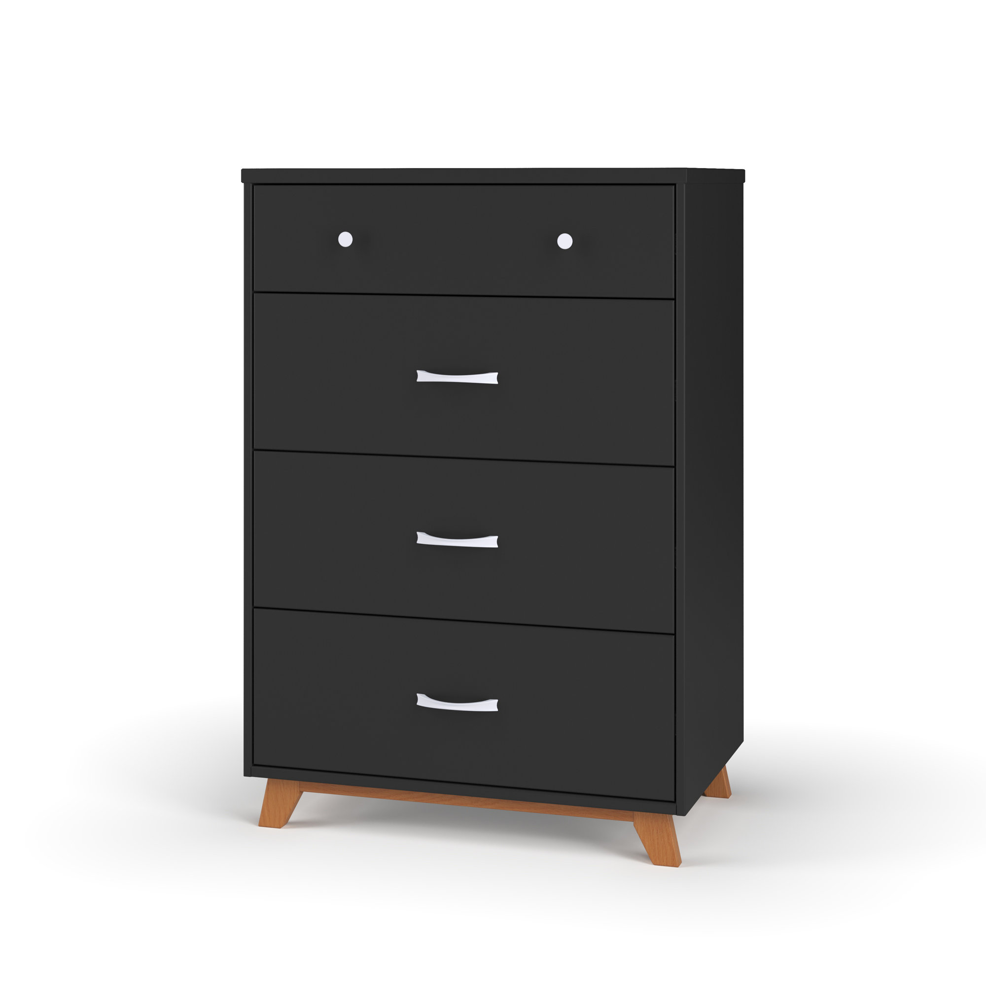 Soho 4 - Drawer Chest, Black/Natural