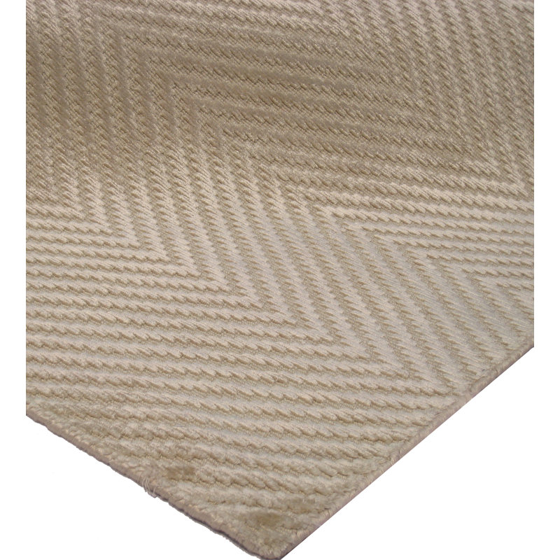 Honeycomb Chevron Area Rug in Beige, Rectangle 14' x 18'
