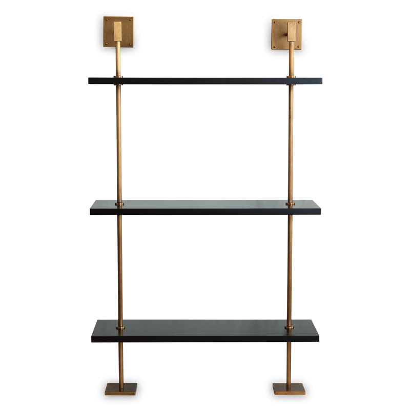 Marais 3 Piece Black Tiered Wall Shelf