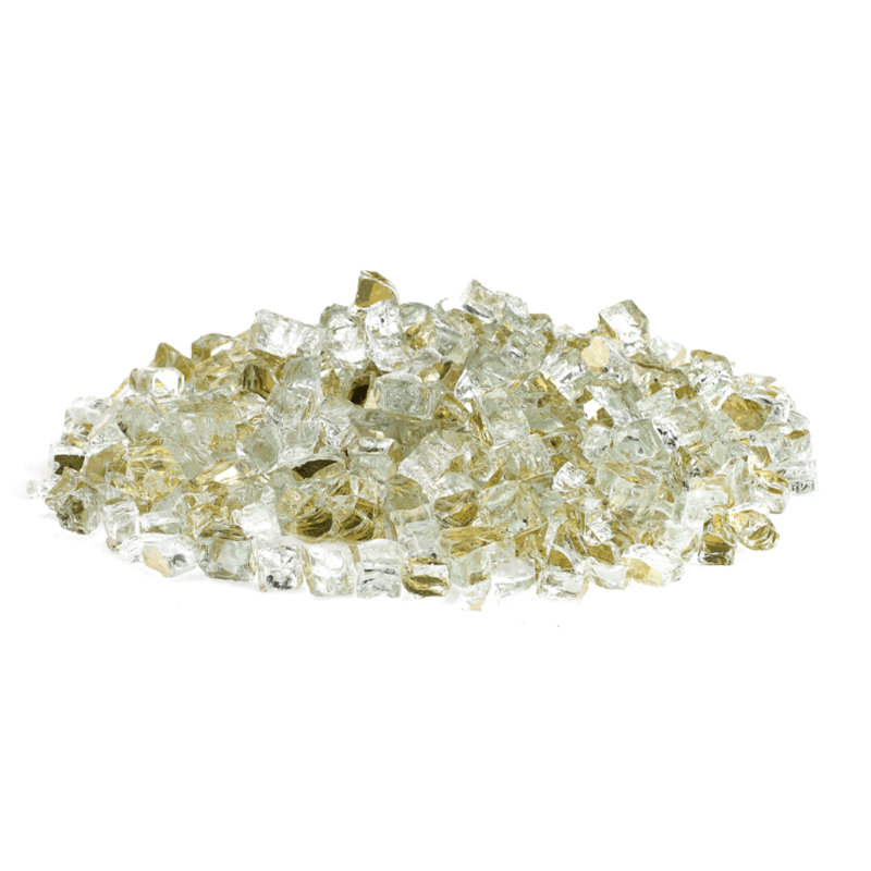 10 lb Verre de feu réfléchissant, Doré