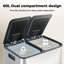 ABS Plastic,410 Stainless Steel,PP Step On Kitchen Trash Can - 60L