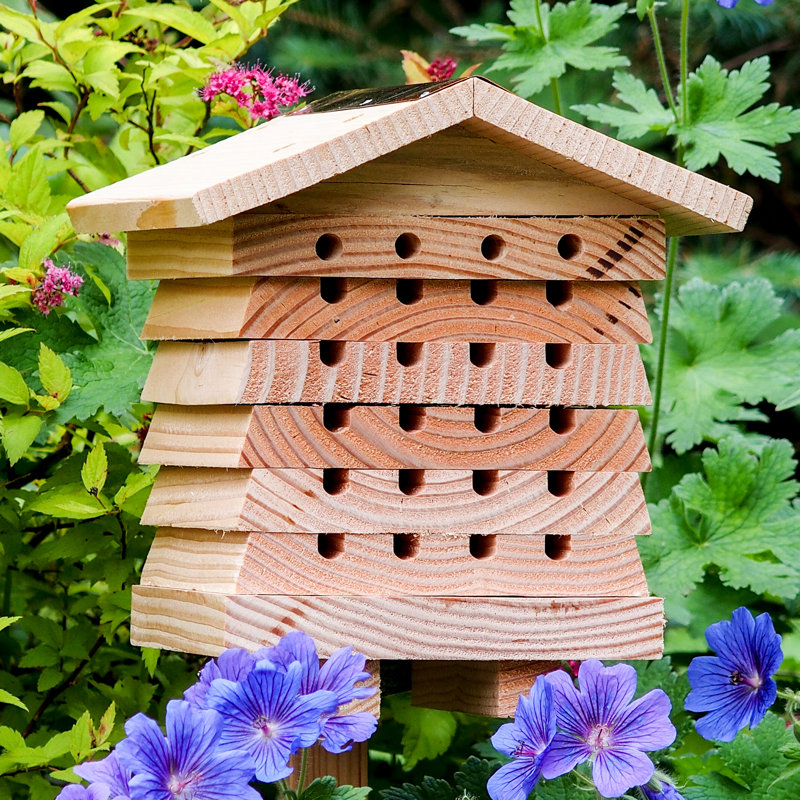 Branimirka Bee Free Standing 8 in x 9 in x 9 in Bumblebee House