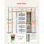 Sliding Pocket Door 5-Lite Frosted Glass Single Sliding Door-1694227369