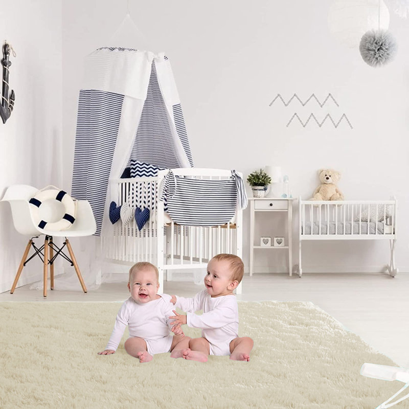 Alissabeth Solid Colour Shag Area Rug, Runner 80 x 300cm