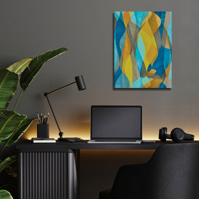  'Colorful Cascade 2' by Alonzo Saunders Acrylic Glass Wall Art, 12" x 16"
