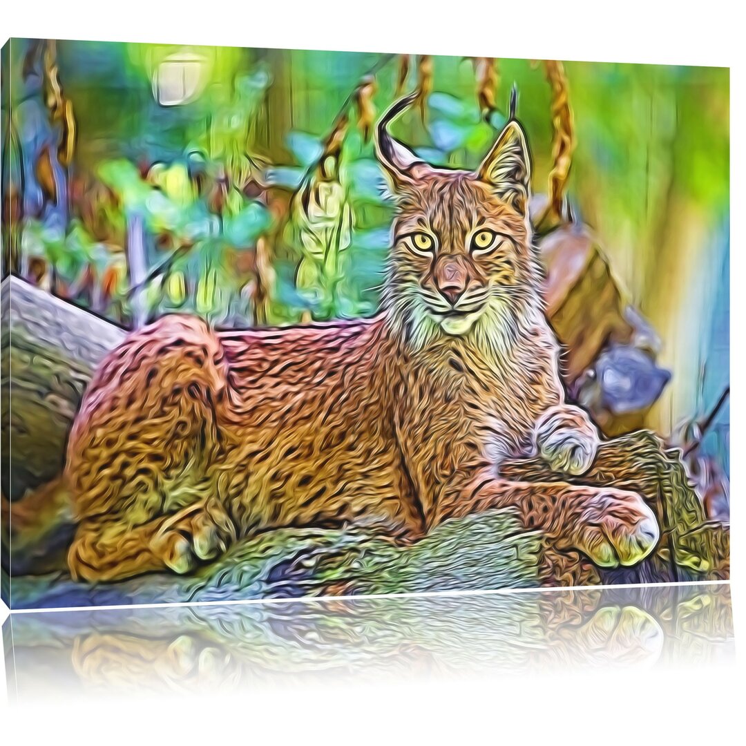 Fotodruck Attentive Leopard