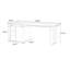 Bureau brun en noyer + blanc beige + bois manufacturé rectangulaire noir + verre-601623108