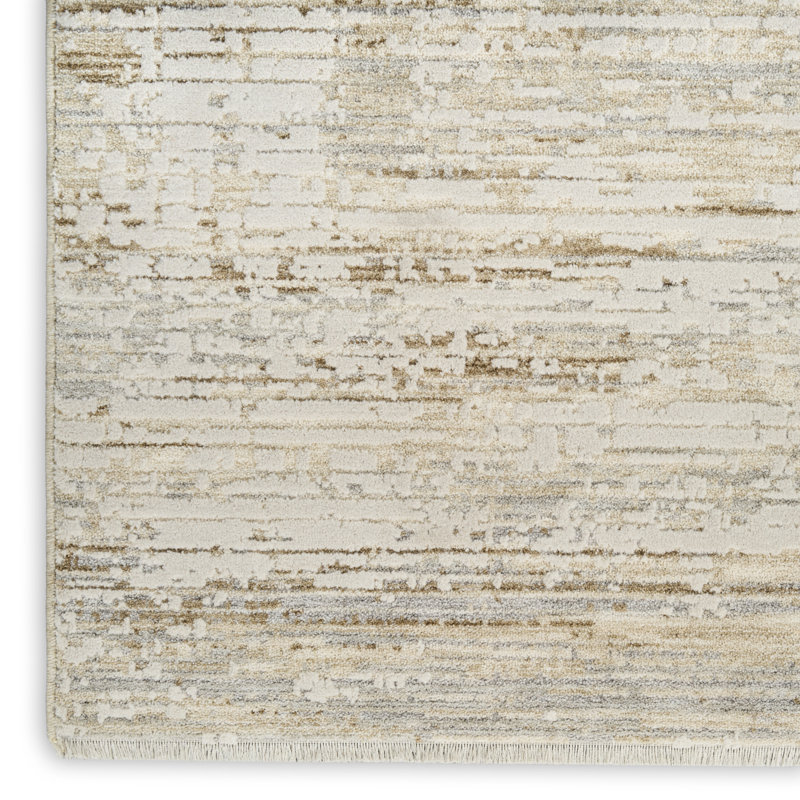 Calvin Klein CK078 Summit 5'3" x 7'9" Natural Ivory Modern Indoor Rug, Rectangle 5'3" x 7'9"