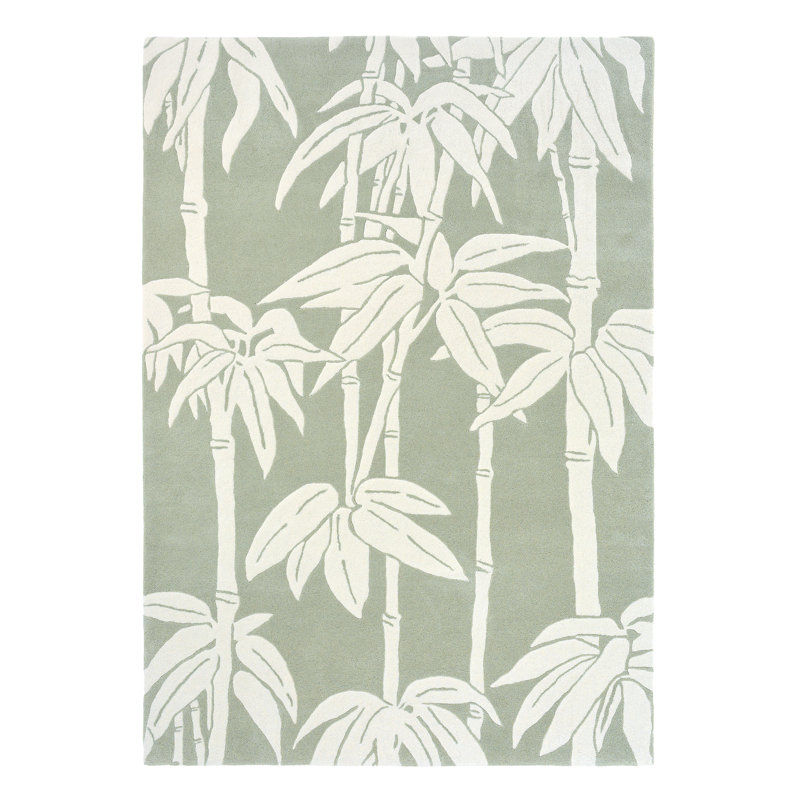 Wool Floral Area Rug, Rectangle 5'7" x 7'10"