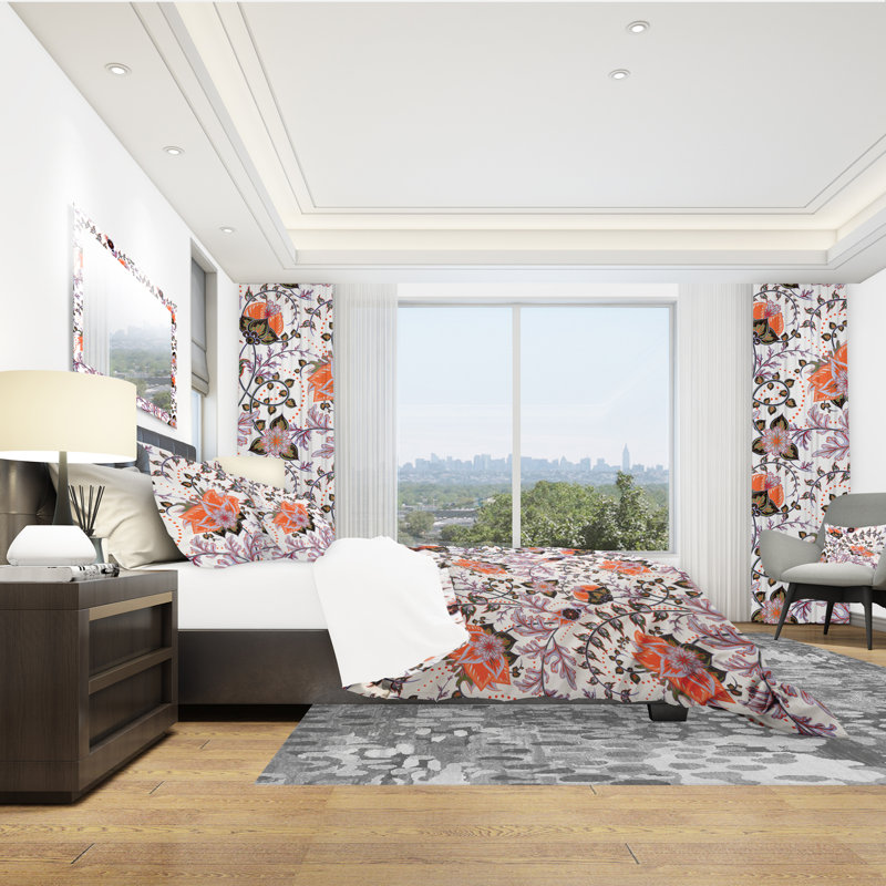 Ensemble de housse de couette bohème et éclectique, Housse de couette très grand + 2 taies décoratives