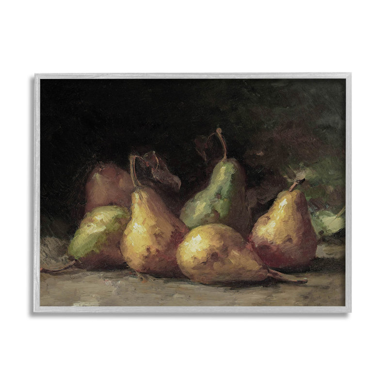 «Classic Pears Still Life», estampe numérique giclée par lettres et doublée, H 11 po x l 14 po x P 1,5 po