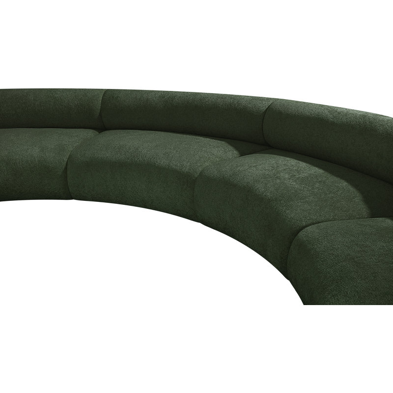 Canapé modulaire rembourré 183 po Bale, Tissu chenille vert