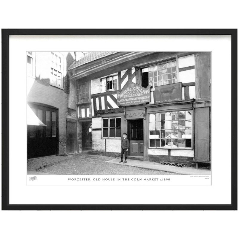 Worcester, Old House In The Corn Market C1890 by Francis Frith - Single Picture Frame Print, 45cm H x 60cm W x 2.3cm D