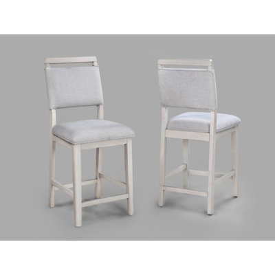 Mobilier de salle à manger en bois massif de 2 po avec revêtement gris clair et gris