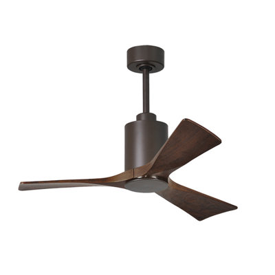 Ventilateur de plafond à 3 pales à DEL avec télécommande Patricia et ensemble d'éclairage inclus Patricia
