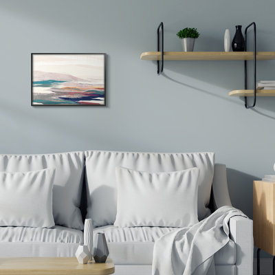 «Abstract Valley Landscape Pastel Pop Hills» par Liz Jardine - impression