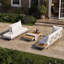 Modular Garden Sofa Set, L Shaped Garden Sofa & Coffee Table Patio Corner Group Set for Modern Garden-1078449976