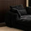 Chaise longue 57 po en chenille moderne surdimensionnée de 57 po avec coussins décoratifs, sans assemblage-551764775