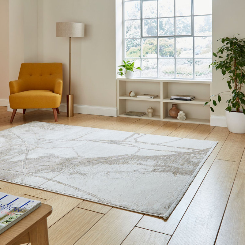 Mirage Cressie Machine Woven Cream Area Rug, Rectangle 200 x 290cm