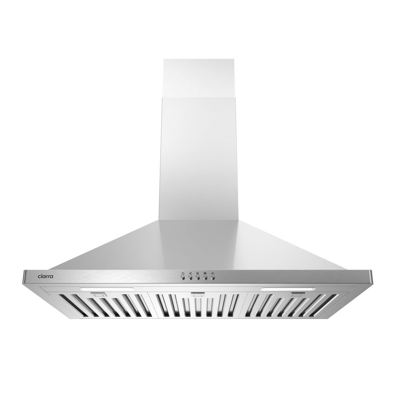 Hotte murale 29,53 "murale sans conduit en argent