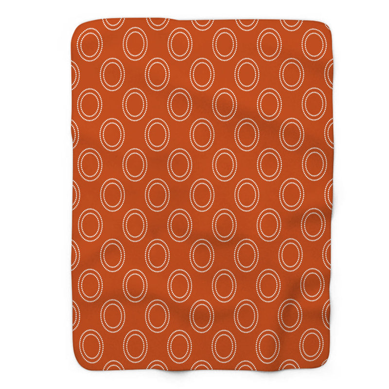 Couverture orange en sherpa de qualité supérieure 1 pièce 0173, L 50 po x L 60 po