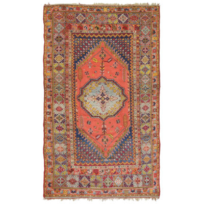 Moroccan Rugs One-of-a-Kind Rectangle 8'4" X 13'9" 1920s Wool Area Rug Orange