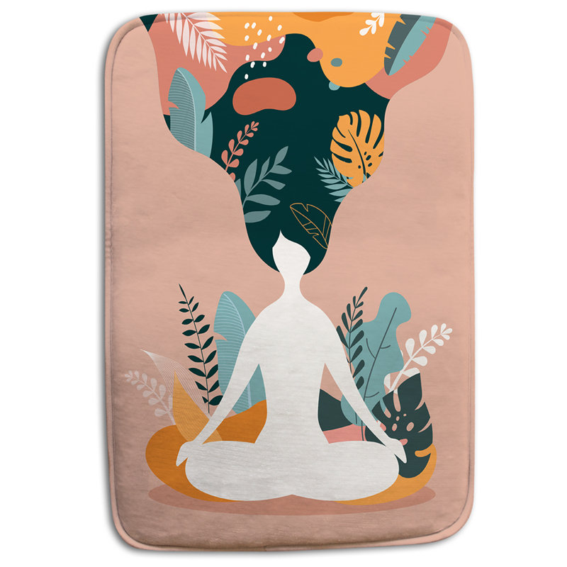 Dorethy Non-Slip Bath Rug, Pink