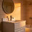 Meuble-lavabo de salle de bain, structure en bois massif, comptoir de meuble-lavabo, facile à assembler