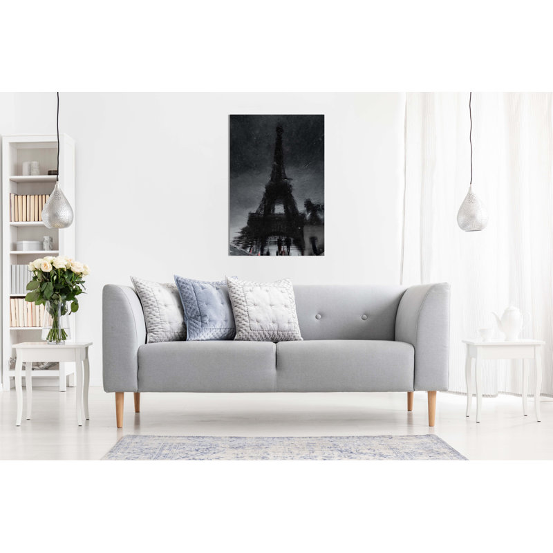 Shadow Of Eiffel Tower - Wrapped Canvas Print, 31cm H x 20cm W