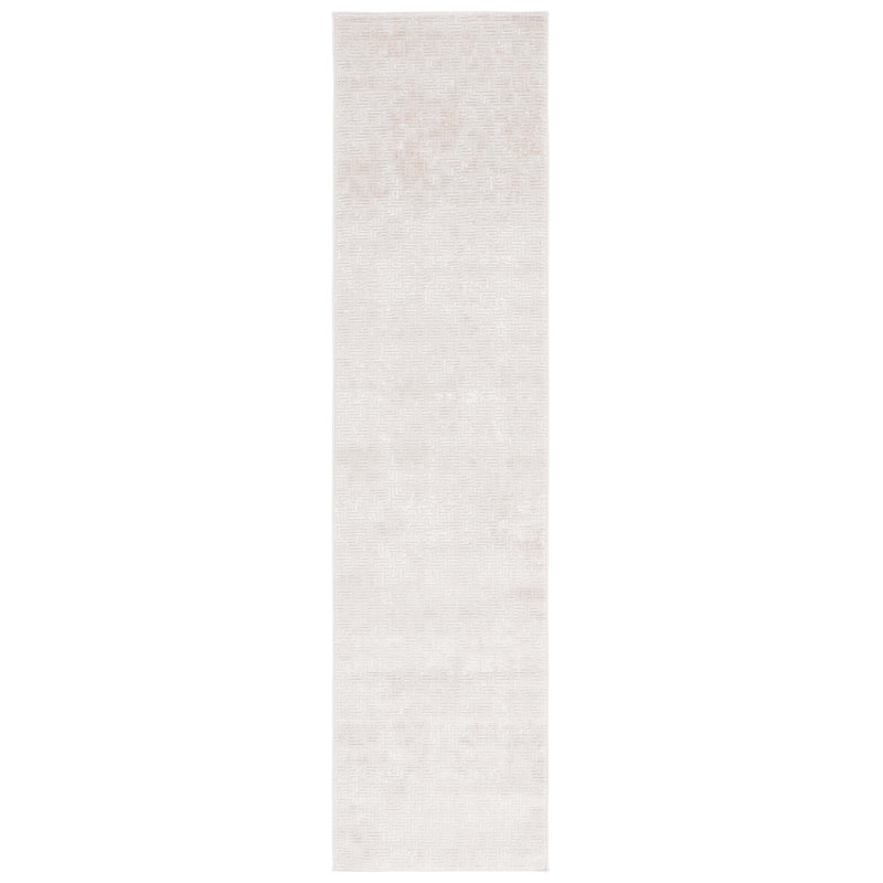 Tapis géométrique tissé à la machine en taupe / beige Alnitak, Tapis de couloir 2 pi x 8 pi