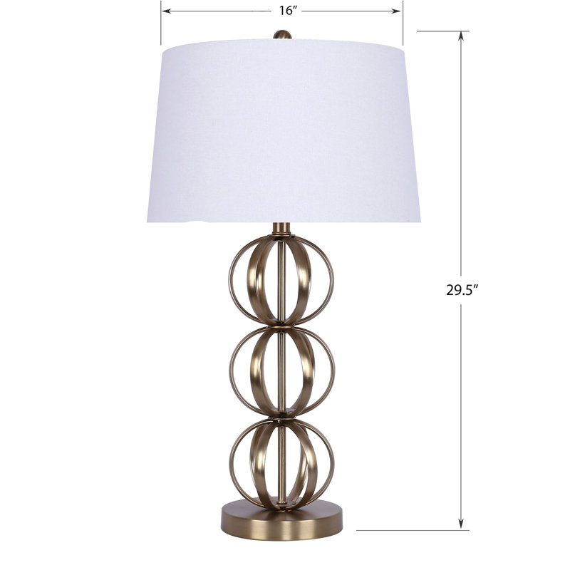 Ensemble de lampes de table 29,5 po, Plaquée or