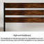 Grand lit en bois rustique, structure en fer - Plateforme de conception axée sur l'hygiène pour grand lit, décoration élégante en bois