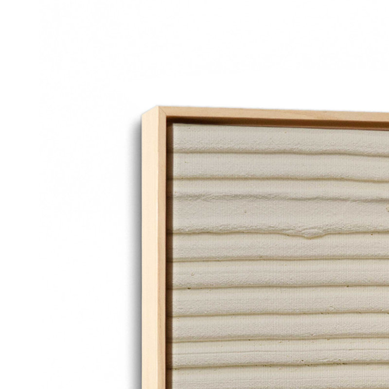 «Echoed Curves in Beige II», reproduction sur toile, H 12,75 po x l 8,75 po x P 1,75 po, Cadre américain en érable flottant
