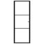 Porte intérieure en verre ESG et aluminium 29,9 po x 79,3 po noir