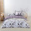 Ensemble de housse de couette à motif d'hortensias et de lotus mauve Lunaria - 100% coton à longues fibres, doux et respirant-87176175