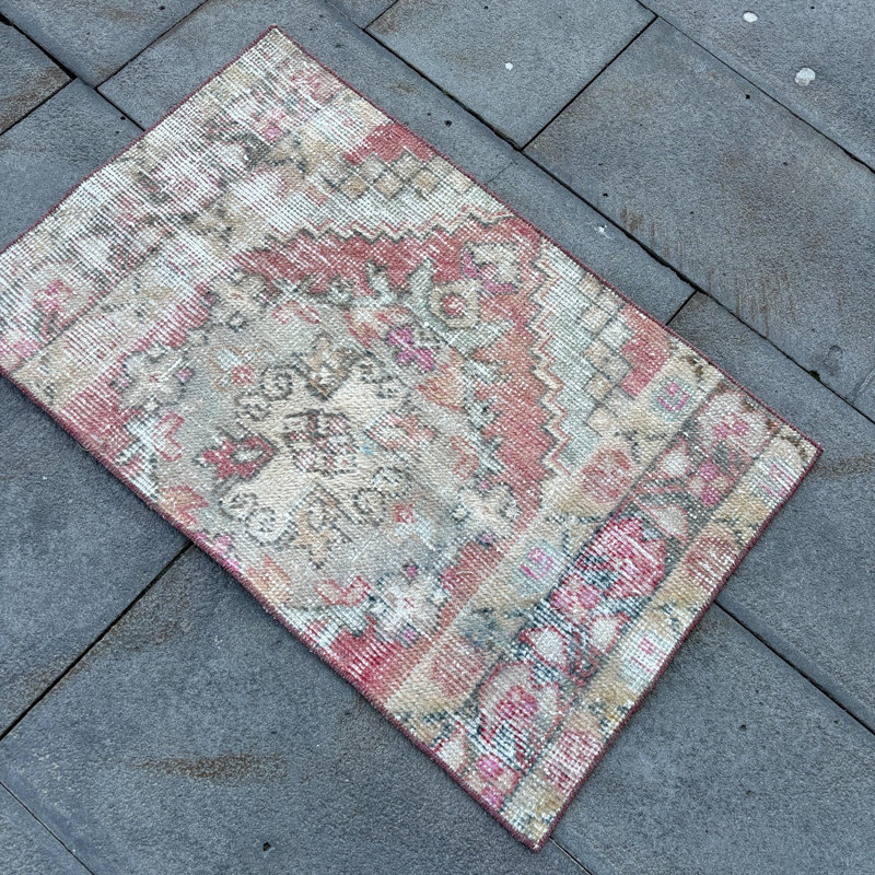 Vintage Turkish Oushak Rug in Vibrant Red with Scandinavian-Inspired Modern Design