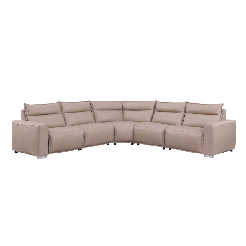 Canapé modulaire inclinable 5 pièces Sierra Beige, Beige