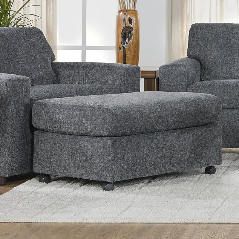 Repose-pieds avec roulettes Hughes Furniture 18600, Contour frêne